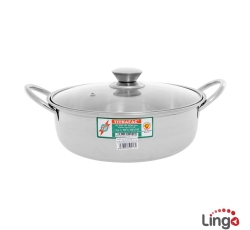 LẨU INOX NẮP KIẾNG 24cm