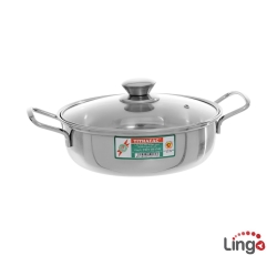 LẨU INOX NẮP KIẾNG 22cm