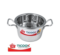 NỒI INOX 304 3 LỚP NẮP KÍNH BẾP TỪ RH TICOOK