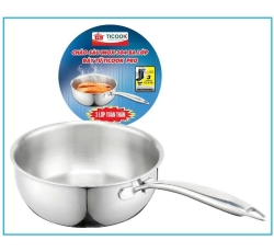 CHẢO SÂU INOX 304 BA LỚP ĐÁY TỪ TICOOK PRO